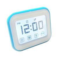 Keuken timer digitale wekker groot LCD-aanraakscherm worden geleverd met nachtlampje voor het bakken van koken (blauw)
