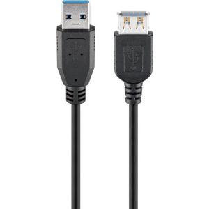 Goobay 95726 USB-kabel USB 3.2 Gen 1 (3.1 Gen 1) 5 m USB A Zwart