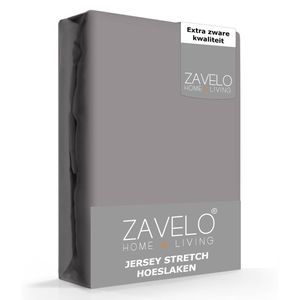 Zavelo® Jersey Hoeslaken Antraciet-2-persoons (140x200 cm)