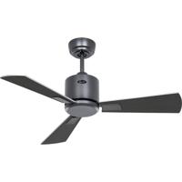 CasaFan ECO NEO III 92 BG-WN/SI WiFi Flügel Wenge/silber Plafondventilator 12 W (Ø x h) 92 cm x 360 mm Basaltgrijs Met afstandsbediening, Timer, Met