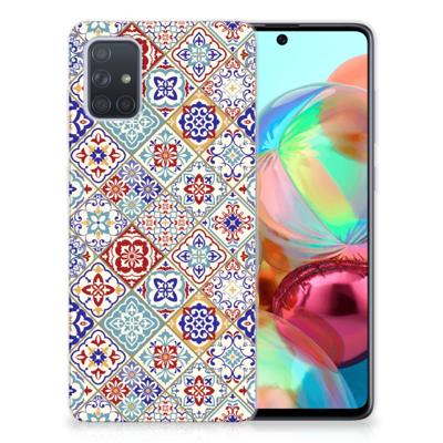 Samsung Galaxy A71 | TPU | Siliconen hoesje | Tiles Color