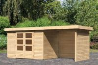 Woodfeeling | Tuinhuis Askola 4 met Overkapping 2,4, Zij- en Achterwand | Onbehandeld - thumbnail