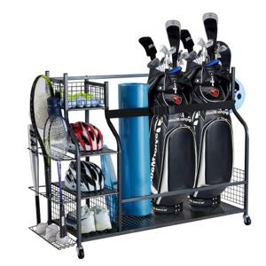 VEVRO Golf Organizer Storage 3 Golftas Standhouder Rack Zwart