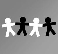 Sticker figuren zwart en wint