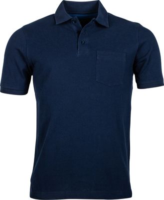 RB Boston Heren Poloshirt Korte Mouw Borstzak Navy Regular Fit RB Boston Heren Poloshirt Korte Mouw Borstzak Navy Regular Fit