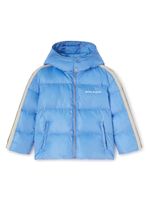 Palm Angels Kids veste matelassée à logo imprimé - Bleu