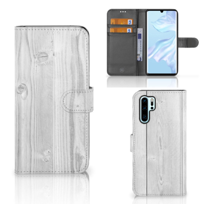 Huawei P30 Pro | Book Style Case | White Wood