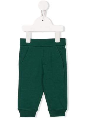Moncler Enfant pantalon de jogging à patch logo - Vert