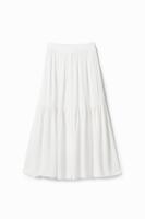 Midi-rok textuur - WHITE - S