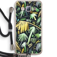 Tropical Palms Dark: Samsung Galaxy J3 (2016) Transparant Hoesje met koord
