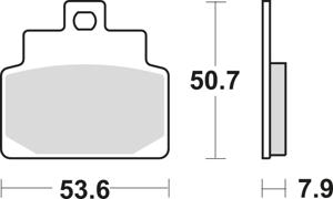 TRW Brake pad mcb 709 srm sintered metal