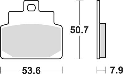 TRW Brake pad mcb 709 srm sintered metal