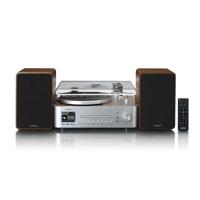 LENCO MC-860WDSI - Hifi Stereoset met platenspeler en speakers - Internet radio, DAB+, FM, Bluetooth®, CD/MP3-speler - Hout/zilver