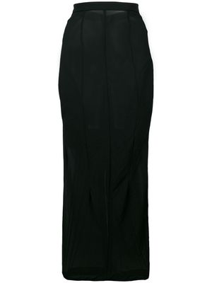 Comme Des Garçons Pre-Owned 1992 sheer fitted skirt - Noir