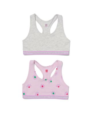 HEMA Kinder croptops stretch katoen - 2 stuks lila (lila)