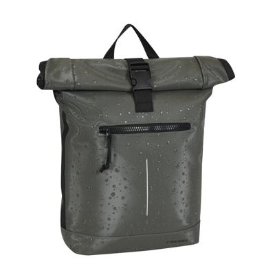 New Rebels New York Droplet Antraciet 21L Rugzak Rolltop Waterafstotend Laptop 15.6"