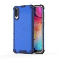 Schokbestendige honingraat PC + TPU Case voor Galaxy A50 (blauw)