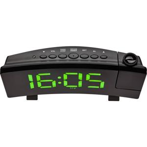 TFA Dostmann 60.5015.04 Wekker Kwarts Zwart Groot display, USB-aansluiting