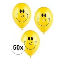 Smiley ballonnen 50 stuks - thumbnail