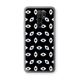 Eyes pattern: Xiaomi Redmi 9 Transparant Hoesje