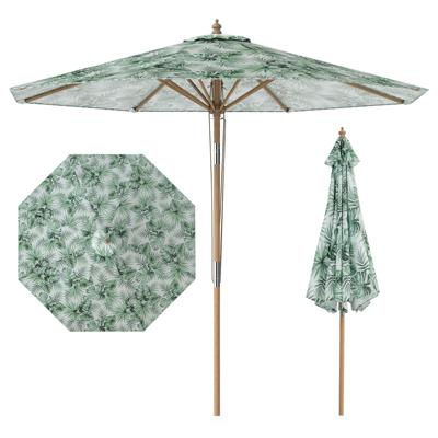 270 cm Parasol Parasol met 30° Kantelbare Kap en Geventileerde Top Tuinparasol met 8 Baleinen en Beschermhoes Strandparasol Marktparasol
