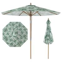 270 cm Parasol Parasol met 30° Kantelbare Kap en Geventileerde Top Tuinparasol met 8 Baleinen en Beschermhoes Strandparasol Marktparasol