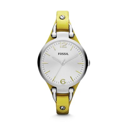 Fossil horlogeband ES3220 Leder Geel 8mm
