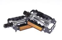 Mirage atb pedalen alu/zilver+reflector blister 1500969
