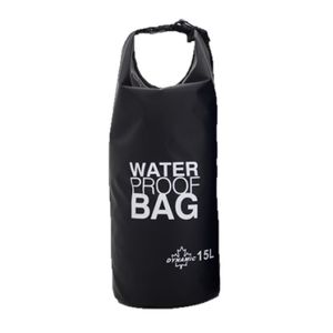 Waterdichte duffel bag/plunjezak 15 liter zwart