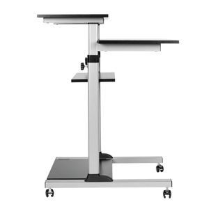 LogiLink Zit-sta-bureau In hoogte verstelbaar, Met wieltjes Hoogte: 938 tot 1378 mm (b x d) 700 mm x 705 mm Zilver BP0070 BP0070