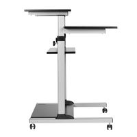 LogiLink Zit-sta-bureau In hoogte verstelbaar, Met wieltjes Hoogte: 938 tot 1378 mm (b x d) 700 mm x 705 mm Zilver BP0070 BP0070 - thumbnail