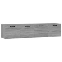 The Living Store Wandkast - Hangkast - 60 x 36.5 x 35 cm - Grijs Sonoma Eiken