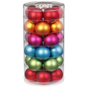 Kleine kerstballen - 72x st - gekleurd - D4 cm - glas - multi - kerstversiering