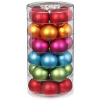 Kleine kerstballen - 72x st - gekleurd - D4 cm - glas - multi - kerstversiering