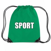 Nylon sport gymtasje / sporttasje / zwemtasje - groen - jongens en meisjes