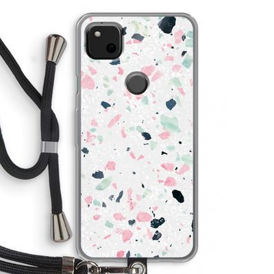 Terrazzo N°3: Pixel 4a Transparant Hoesje met koord
