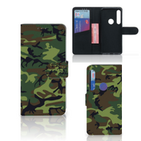 Motorola One Action Telefoon Hoesje Army Dark