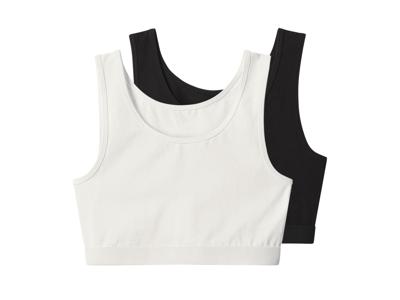 esmara Set van 2 kinder bustiers (Zwart/wit, 158/164)