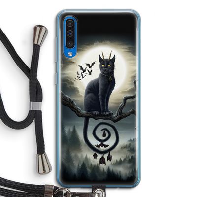 Moonlight Companions: Samsung Galaxy A50 Transparant Hoesje met koord
