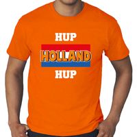 Grote maten oranje t-shirt hup Holland hup Holland / Nederland supporter EK/ WK voor heren - thumbnail