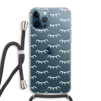 Wimpers: iPhone 12 Pro Max Transparant Hoesje met koord