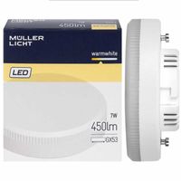LED-lamp 450 lumen 7W 2700K GX53 wordt veel toegepast in badkamermeubels niet dimbaar