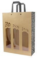 Wijnflestas 3 flessen 285+95x385mm Authentique (10 stuks)