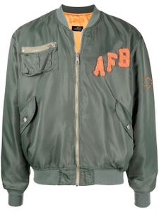 AFB veste bomber à détails de patchs - Vert