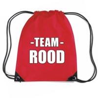 Sportdag tasje - Team rood - opberg rugtas/ sporttas - 11 Liter - 45x34 cm - div kleuren