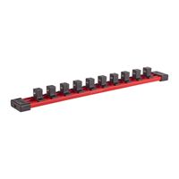 Milwaukee Accessoires Hex Doppen Rail met clips 1/2" 350 mm | 1 stuk - 4932480448