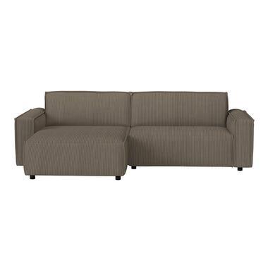 Bank Brooklyn met chaise longue links - Soop - taupe - Leen Bakker
