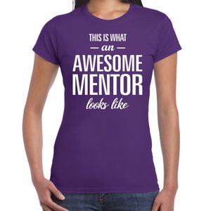 Awesome mentor fun t-shirt paars voor dames - bedankt cadeau voor een  mentor 2XL  -