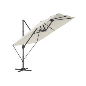 Parasol met zwengel en kruisvoet, Romig wit