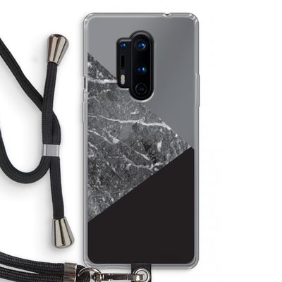 Combinatie marmer: OnePlus 8 Pro Transparant Hoesje met koord